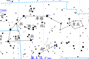 modern star chart displaying the identification