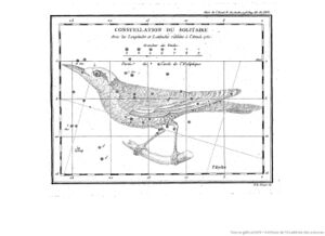 original star chart with the first depiction of the Solitaire