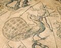 Pavo and Indus on Blaeu's first globe that copies from Plancius/ Hondius (1598). RMG