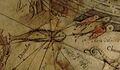 Dorado and Volans on the globe by Blaeu (1602) that is a copy of Plancius/ Hondius (1598). RMG